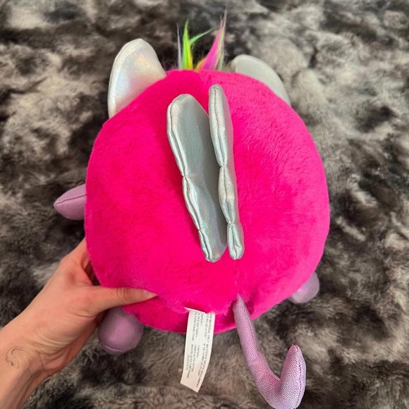 Zuru RAINBOCORNS Kitty Unicorn Hot Pink Fur Plush Pink Glitter Eyes Heart Tummy - Picture 2 of 3